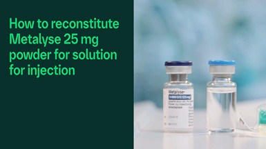 Metalyse(R) 25 mg reconstitution video